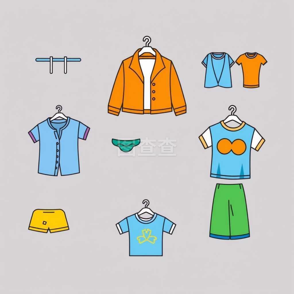 服装图标集 时尚与功能的视觉语言